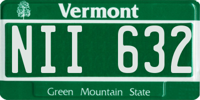 VT license plate NII632