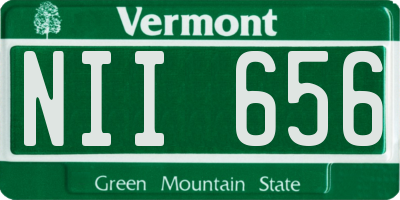 VT license plate NII656