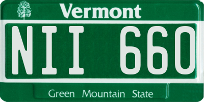 VT license plate NII660