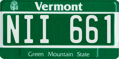 VT license plate NII661