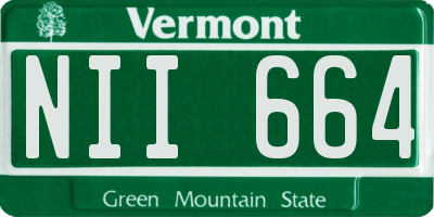 VT license plate NII664