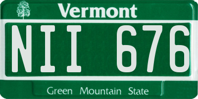 VT license plate NII676