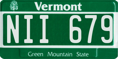 VT license plate NII679