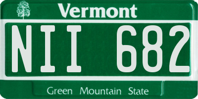 VT license plate NII682