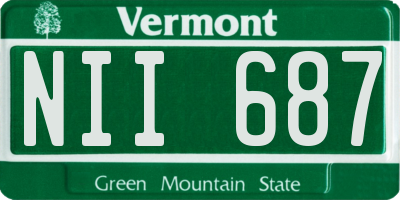 VT license plate NII687