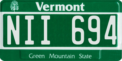 VT license plate NII694