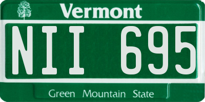 VT license plate NII695