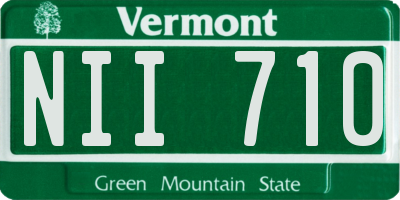 VT license plate NII710