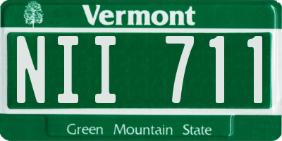 VT license plate NII711