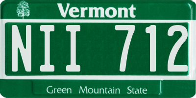 VT license plate NII712