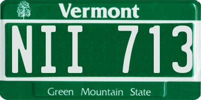 VT license plate NII713