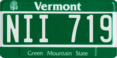 VT license plate NII719