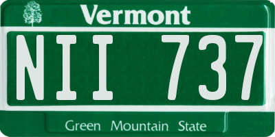 VT license plate NII737