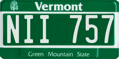 VT license plate NII757