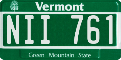 VT license plate NII761