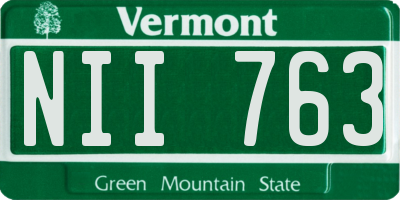 VT license plate NII763