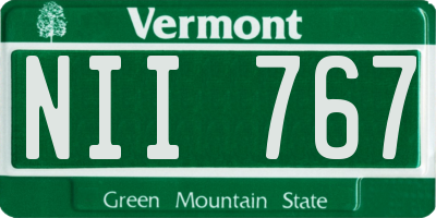 VT license plate NII767