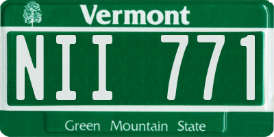 VT license plate NII771