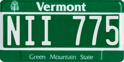 VT license plate NII775
