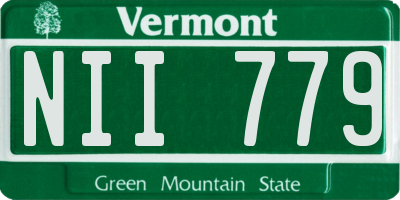 VT license plate NII779