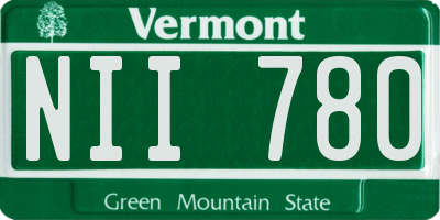 VT license plate NII780
