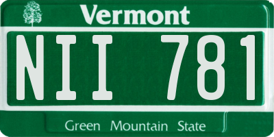 VT license plate NII781