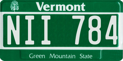 VT license plate NII784
