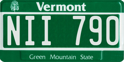VT license plate NII790