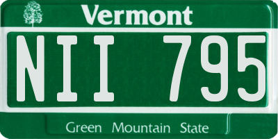 VT license plate NII795