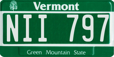 VT license plate NII797