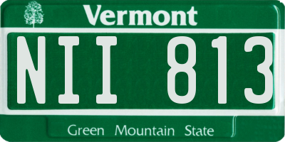 VT license plate NII813