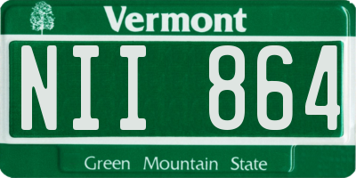 VT license plate NII864