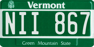 VT license plate NII867