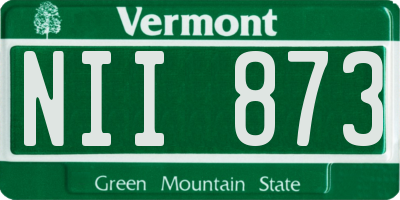 VT license plate NII873
