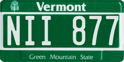 VT license plate NII877