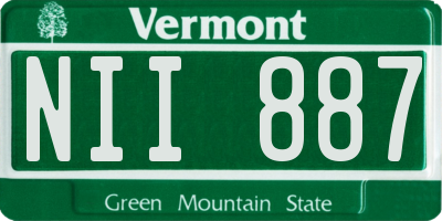 VT license plate NII887