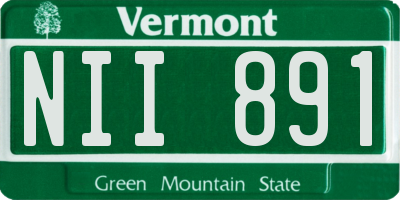 VT license plate NII891