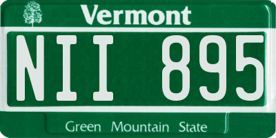 VT license plate NII895