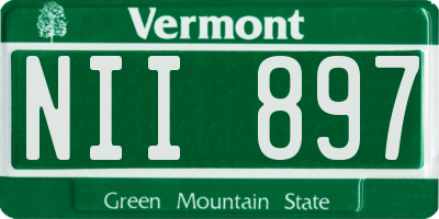 VT license plate NII897