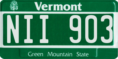 VT license plate NII903