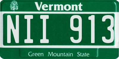 VT license plate NII913