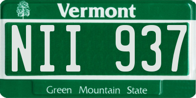 VT license plate NII937