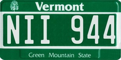 VT license plate NII944