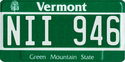 VT license plate NII946