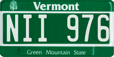 VT license plate NII976