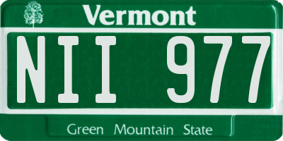 VT license plate NII977