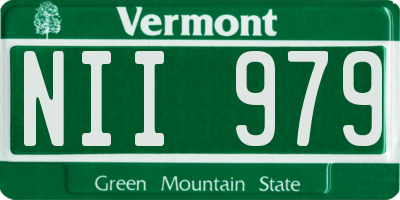 VT license plate NII979