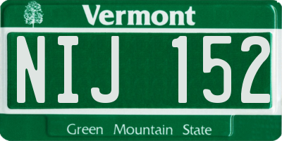 VT license plate NIJ152