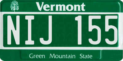 VT license plate NIJ155