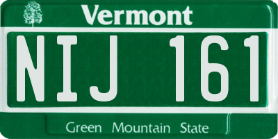 VT license plate NIJ161